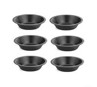 NEIQIUWING Round Pie Pan Nonstick Carbon Steel 6/12 Pcs Baking Set for Bread Tarts, Quick Heat Conduction With Scratch-Resistant Edge for Home Bakeries (6pcs)