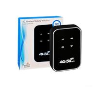 NEIQIUWING Router WiFi portátil 4G compacto diseño ligero Conexión rápida a Internet Múltiples dispositivos ABS Material fácil configuración Negro Blanco (negro)