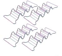 NEIQIUWING Soporte para taco de acero inoxidable, diseño de ondas, apto para lavavajillas, para sándwiches, salchichas, plata, oro, multicolor (colorido)