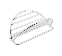 NEIQIUWING Soporte para taco, resistente para tacos, burritos y perros calientes, base antideslizante para fiestas, camping y restaurante, apto para lavavajillas, plata (1 )
