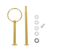 NEIQIUWING Soporte para tartas de 2 o 3 niveles de aleación de zinc en oro o plata con mango y accesorios de montaje para boda, plato de frutas, decoración (oro 2 capas)