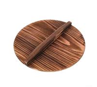 NEIQIUWING Tapa redonda de madera de 24 cm para woks tradicionales y ollas de madera de abeto resistente, aislante del calor, fácil de limpiar, accesorios de cocina