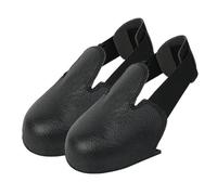 NEIQIUWING Tapas protectoras de acero y cuero, cubiertas de seguridad antideslizantes para zapatos con cintura elástica, se adapta a tallas 32-45 de la UE para uso industrial y de producción