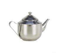 NEIQIUWING Tetera con colador y tapa, capacidad de 500 ml, boquilla a prueba de fugas, mango resistente al calor, apto para lavavajillas para té suelto y hierbas, color plateado