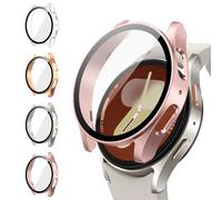 Neitra [4 Piezas Funda para Samsung Galaxy Watch 7 40mm, Anti-Choque Cobertura Completa Carcasa con HD Templado Protector de Pantalla, PC Duro Carcasa para Galaxy Watch7 40mm