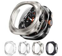 Neitra [4 Piezas Funda para Samsung Galaxy Watch Ultra 47mm, Anti-Choque Cobertura Completa Carcasa con HD Templado Protector de Pantalla, PC Duro Carcasa para Galaxy Watch Ultra 47mm