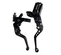 Neixlyi Palanca de freno de motocicleta Cilindro para maestro de freno universal para motocicleta, mecanizado CNC para un par cables 7/8" (22 mm)(Black A)