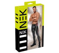 Nek Calzoncillo y tanga eróticos de cuero y látex para hombre Herren Hose Schwarz/Rot L