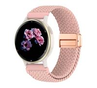 Nekiyo Tech Correa ajustable de nylon con cierre en bucle, Compatible with Samsung Galaxy Watch Band 7/FE/6/5/4/3 & Watch 5 Pro & 6/4 Classic & Gear S3/S2, 20mm y 22mm, cierre magnético, Rosa arena