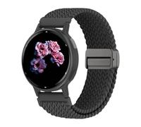 Nekiyo Tech Correa ajustable de nylon con cierre en bucle, Compatible with Samsung Galaxy Watch Band 7/FE/6/5/4/3 & Watch 5 Pro & 6/4 Classic & Gear S3/S2, (20mm y 22mm), cierre magnético, Negro