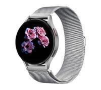 Nekiyo Tech Correa de malla metálica de acero inoxidable, Compatible with Samsung Galaxy Watch Band 7/FE/6/5/4/3 & Watch 5 Pro & 6/4 Classic & Gear S3/S2, (20mm y 22mm), Plata