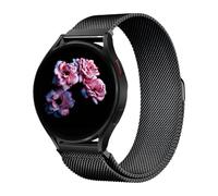 Nekiyo Tech Correa de malla metálica de acero inoxidable, Compatible with Samsung Galaxy Watch Band 7/FE/6/5/4/3 & Watch 5 Pro & 6/4 Classic & Gear S3/S2, (20mm y 22mm), Negro