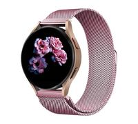Nekiyo Tech Correa de malla metálica de acero inoxidable, Compatible with Samsung Galaxy Watch Band 7/FE/6/5/4/3 & Watch 5 Pro & 6/4 Classic & Gear S3/S2, 20mm y 22mm, Rosa rosa