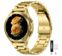 Nekiyo Tech Correa Universal Acero Inoxidable Compatible with Samsung Galaxy Watch 7/FE/6/5/4/3, Watch 5 Pro, 6/4 Classic, Gear S3/S2, Huawei, 20mm 22mm Repuesto - Oro
