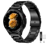 Nekiyo Tech Correa Universal Acero Inoxidable Compatible with Samsung Galaxy Watch 7/FE/6/5/4/3, Watch 5 Pro, 6/4 Classic, Gear S3/S2, Huawei, 20mm 22mm Repuesto - Negro