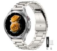 Nekiyo Tech Correa Universal Acero Inoxidable Compatible with Samsung Galaxy Watch 7/FE/6/5/4/3, Watch 5 Pro, 6/4 Classic, Gear S3/S2, Huawei, 20mm 22mm Repuesto - Luz de estrella