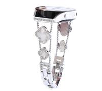 Nekiyo Tech Pulsera de Diamante Bling de Trébol de Cuatro Hojas Compatible con Samsung Galaxy Watch Band 7/FE/6/5/4/3 & Watch 5 Pro & 6/4 Classic & Gear S3/S2, 20mm & 22mm