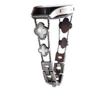 Nekiyo Tech Pulsera de Diamante Bling de Trébol de Cuatro Hojas Compatible con Samsung Galaxy Watch Band 7/FE/6/5/4/3 & Watch 5 Pro & 6/4 Classic & Gear S3/S2, 20mm & 22mm