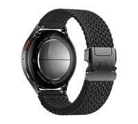 Nekiyo Tech Pulsera de reloj de nylon trenzado Correa deportiva elástica con hebilla de paracaídas segura - Compatible With Samsung Galaxy Watch 7/FE/6/5/4/3&Watch 5 Pro&6/4 Classic&Gear S3/S2, Negro