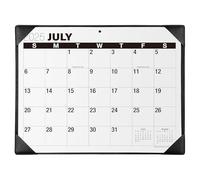 Nekmit Calendario de escritorio 2025, calendario de escritorio impreso grande con alfombrilla de escritorio, 21 x 16.5 pulgadas, va de ahora a junio de 2026, para el hogar y la oficina, color negro