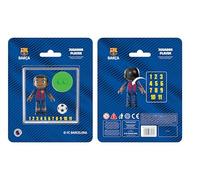Neko Brands Licencia Oficial FC Barcelona Figura con 13 Puntos de articulación de Jugador de 4 cm con Pelo Corto Moreno. Incluye Pegatinas. Regalo para Niños y Niñas de 7 años o más.