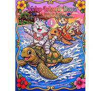 Neko Island Days Vol. 4: A Bold & Easy Japanese Island Cat Coloring Book for Adults