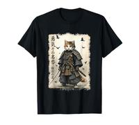 Neko Samurai Way Courage Honor Japonés Felino Guerrero Camiseta