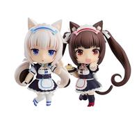 Nekopara Figures - Figura de dibujos animados de chocolate/vainilla, juego de cara intercambiable, figura de acción de anime de 10 cm