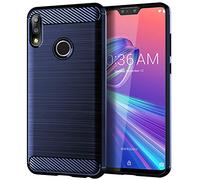 NEKOYA Funda ASUS Zenfone MAX Pro M2,Carcasa con [Gel de sílice de Fibra de Carbono] [Anti-Huella Dactilar][Mano Antideslizante] Anti-rasguños Estuche para Case Cover ASUS Zenfone MAX Pro M2