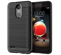 NEKOYA Funda LG Aristo 2 Plus,LG Aristo 2 Plus Carcasa con [Gel de sílice de Fibra de Carbono] [Anti-Huella Dactilar][Mano Antideslizante] Anti-rasguños Estuche para Case Cover LG Aristo 2 Plus