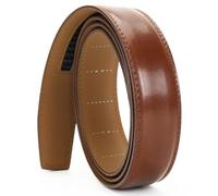 Nelbons Correa de cinturón de trinquete de cuero para hombre solo 30mm 1 1/8", cinturón de cuero sin hebilla, cinturón de repuesto…