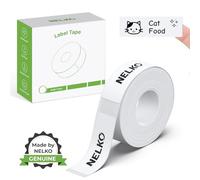 NELKO Cinta para etiquetadora P21, papel de impresión de etiquetas adaptado, 14 x 40 mm, repuesto de cinta de etiquetado laminada estándar para oficina, cinta térmica para hogar, oficina, escuela, 180