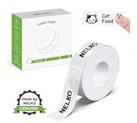 NELKO Cinta para etiquetadora P21, papel de impresión de etiquetas adaptado, 14 x 40 mm, repuesto estándar de cinta de etiquetado laminada para oficina, multiusos, para el hogar, oficina, escuela, 180