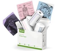 Nelko Genuine Self-Adhesive Thermal Printer Stickers, compatible con mini impresoras PM230, negro sobre blanco, 54 mm x 3,5 m, mini papel para impresora para diario, estudio, fotos, 3 rollos, tricolor