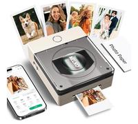 Nelko Impresora Fotográfica Portátil PP02, Bluetooth, Resolución 600 dpi, Edición vía App, Color Marfil