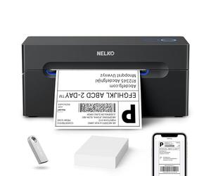 Nelko Impresora térmica de Etiquetas de envío Bluetooth, Impresora inalámbrica de Etiquetas de envío de 4 x 6 Pulgadas para pequeñas Empresas, Compatible con Android, iPhone y Windows