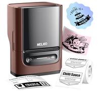 Nelko Máquina etiquetadora con cinta, impresora de etiquetas Bluethooth PM220, impresora térmica portátil de 2 pulgadas para pequeñas empresas, dirección, logotipo, ropa, impresora de calcomanías para