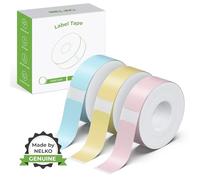 NELKO Cinta para etiquetadora P21 original, papel de impresión de etiquetas adaptado, 14 x 40 mm, repuesto estándar de cinta de etiquetado laminada para oficina, multiusos P21, 180 cintas/rollo, 3