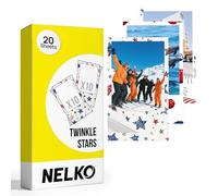 Nelko Papel fotográfico prémium de 52,3 x 90 mm, 20 paquetes de papel original PP01, papel de imagen adhesivo en la parte posterior, compatible con impresoras fotográficas Nelko PP01, fácil de