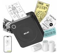 Nelko Impresora de pegatinas, PM230 Print Pod Mini Bluetooth Portabel Sticker Maker con 3 rollos de papel, mini impresora de cápsulas de impresión con múltiples plantillas para teléfono y tableta