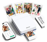 Nelko PP01 - Impresora fotográfica portátil con 100 hojas de papel y cartucho de tinta, impresión instantánea de fotos para iOS/Android, mini impresora de tamaño de bolsillo con aplicación de edición