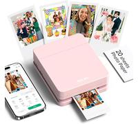 Nelko PP01 Impresora Fotos Movila, Mini Impresora Portátil a Color, Impresora Instantánea de Pegatinas para Smartphones iOS/Android con App de Edición, Rosa
