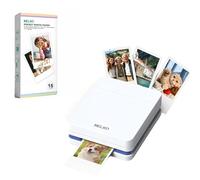Nelko PP01 Instant Smartphone Photo Printer with 15sheets Photo Paper, Mini Color Wireless Mobile Printer, Sticky-Back Photos, Wireless Compatible with, Fun Editing App, Ideal for Travel, Gatherings