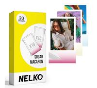 Nelko PP01 Papel Fotográfico Adhesivo, 52.3x90mm, 20 Hojas Macarón Azúcar