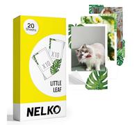 Nelko PP01 Papel Fotográfico Adhesivo, 52.3x90mm, 20 Hojas Pequeña hoja