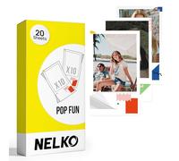 Nelko PP01 Papel Fotográfico Adhesivo, 52.3x90mm, 20 Hojas Pop Fun