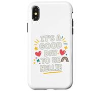 Nellie Personalized Retro Girls Custom Nellie Name Carcasa para iPhone X/XS