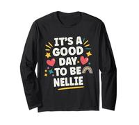 Nellie Personalized Retro Girls Custom Nellie Name Manga Larga