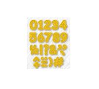 Nellie's Choice Alfabeto-Números-23 Troqueles-1,1 x 0,9 cm-para Hacer Tarjetas, Navidad, Scrapbooking, Manualidades, DIY, Amarillo, 11x9mm