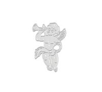 Nellie's Choice Ángel-Troquel de Forma 4,2 x 5,7 cm-para Hacer Tarjetas, Navidad, Scrapbooking, Manualidades, DIY, Plata, 42x57mm